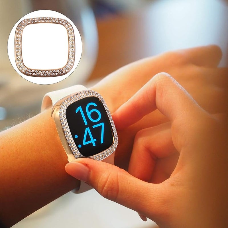 حالة ساعة Fitbit Sense Versa 3 الماسية، غلاف وقائي شامل، حامي الشاشة - Image 5